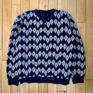 All Over Print Men's Pullover Sweater Round Neck Interesting Pattern 21 Large